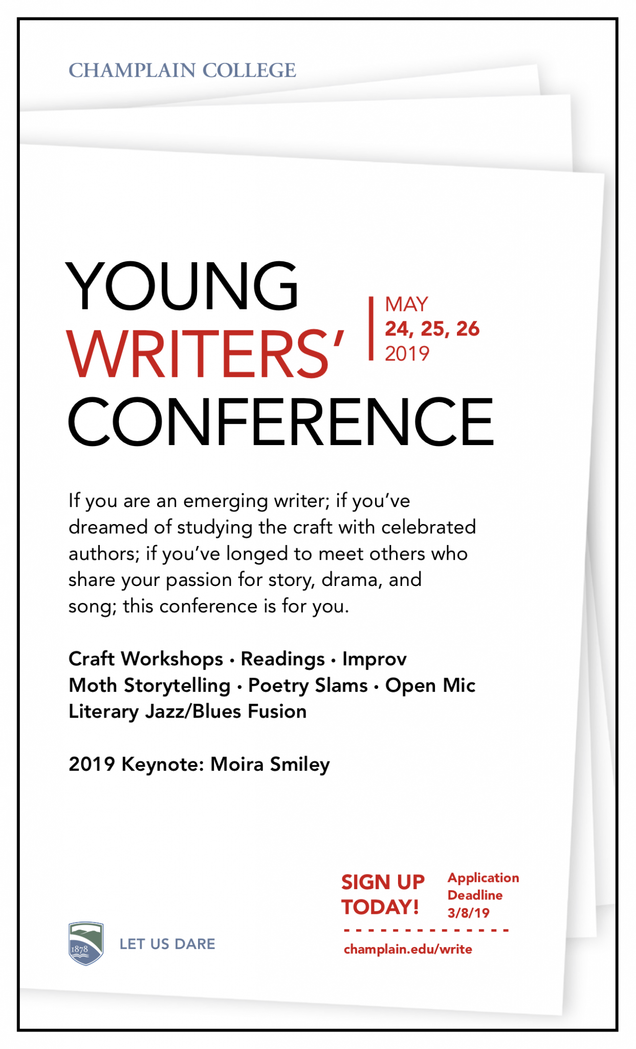 Champlain College Young Writers’ Conference Thetford Academy